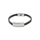 Pulsera cuero BRACEL con placa depósito para contener cenizas