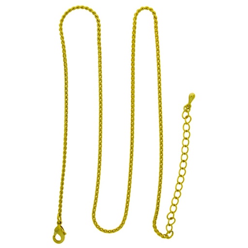 [783010600] 18 karat gold plated choker