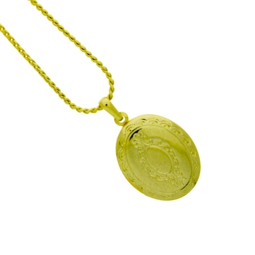[781010600] 18 karat gold plated locket pendant